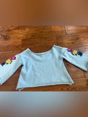 Pink Chicken Floral Embroidered Long Sleeve Top Size 2 Year